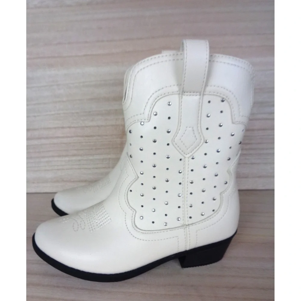 Art Class Big Girls Jovi‎ Western Boots Youth Size 1 Studded Full Zip
